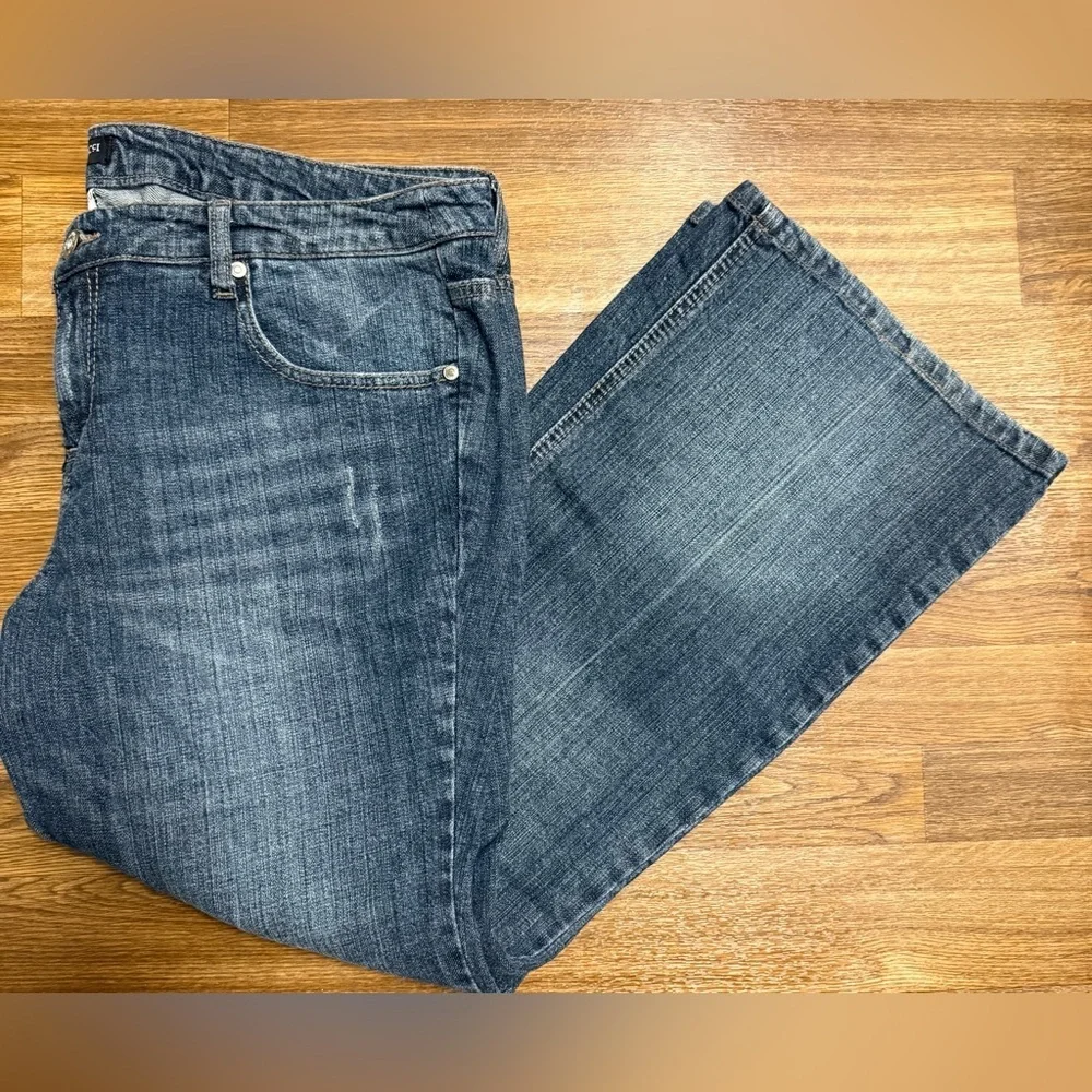 Vintage 90's Z.Cavaricci Women's Plus Low Rise Flare Med Wash Blue Jeans 20